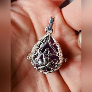 5 Piece Vintage Style Cage Pendant and Mixed Teardrop Crystals Jewlery Lot.